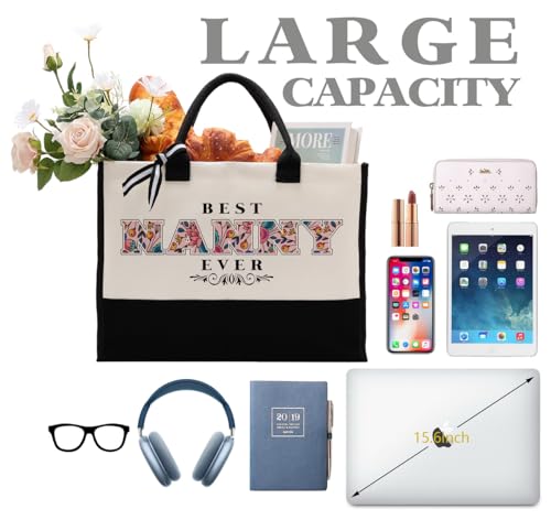 Bolsa Tote de Lona de Algodón para Mujer miniatura 6