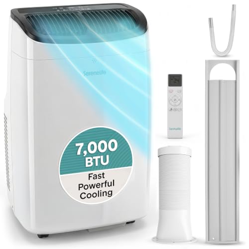 Image of SereneLife Portable Air Conditioner 7000 BTU, 3-in-1 AC Unit with Fan