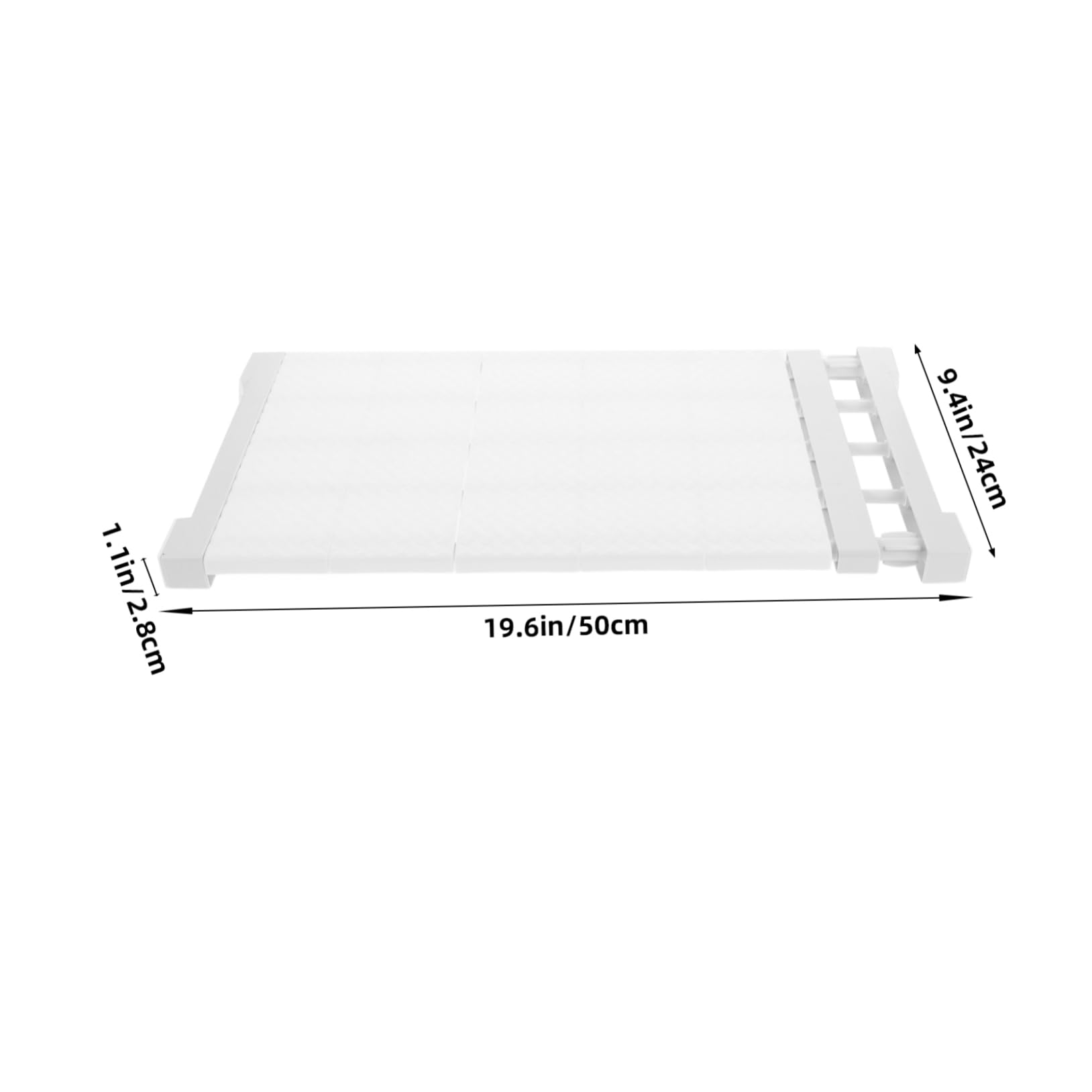 MUSISALY Expandable Wardrobe Shelf Organizer Adjustable Storage Rack Divider for Closet Bathroom Kitchen Sturdy Easy No-Drill Setup Wide