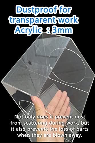 Router Work Box Dust Box Dustproof Box For Polishing Work, Prevention Of Dust Scattering When Using Router Smoke, Dust, Grinding, Sanding, Sawing, Sweeping Dust Box [20Cm*20Cm*20Cm] #TOP2