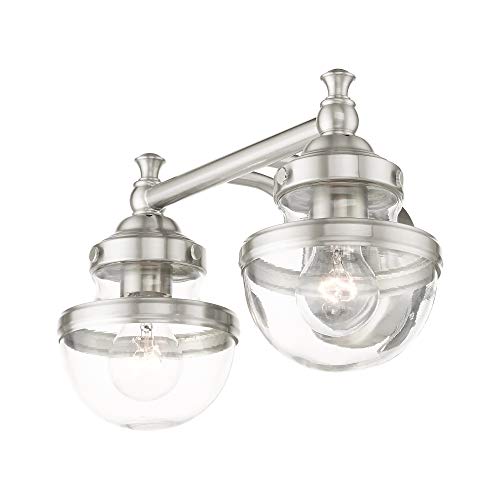Image of Livex Lighting 2 Light Brushed Nickel Bath Vanity,17412-91