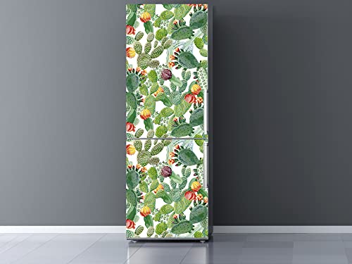 Oedim Adesivi in vinile per frigorifero Cactus | 185 x 60 cm | Adesivo resistente e di facile applicazione | Adesivo decorativo dal design elegante