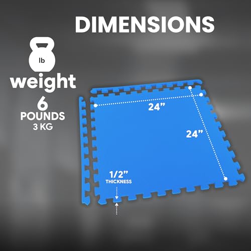 image for BalanceFrom Puzzle Exercise Mat with EVA Foam Interlocking Tiles for M