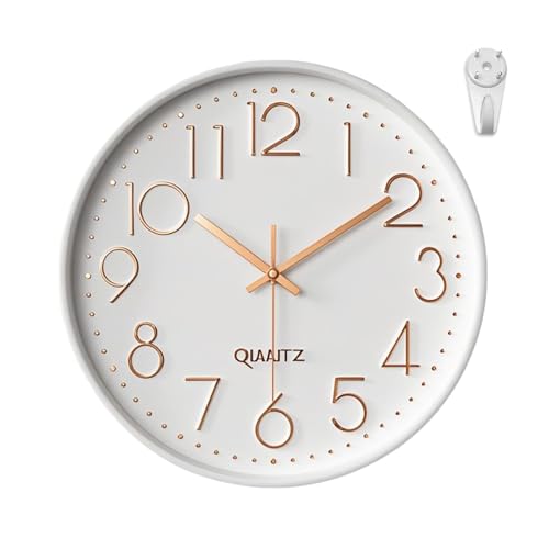 Catálogo de reloj baratos los más recomendados. 50 LAWAN Relojes Pared Grandede 12 Pulgadas,Sin Tictac,Adecuados para Sala de Estar, Comedor, Dormitorio, Aula Escolar