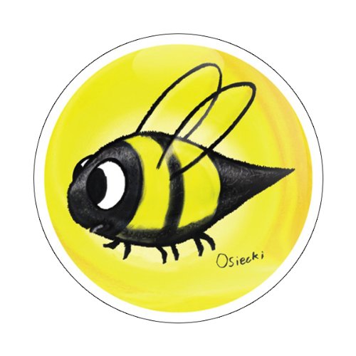 GoBadges Swirl BEE - 3" Magnetic Grill Badge/UV Stable & Weather-Proof/Works Grill Badge Holder