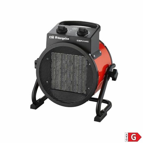 Orbegozo FHR 3050 A, Calefactor eléctrico, cerámico profesional, 3000 W, 2 potencias de calor, control ajustable de temperatura, protección contra sobrecalentamiento, posición ventilador, color rojo - imagen 2
