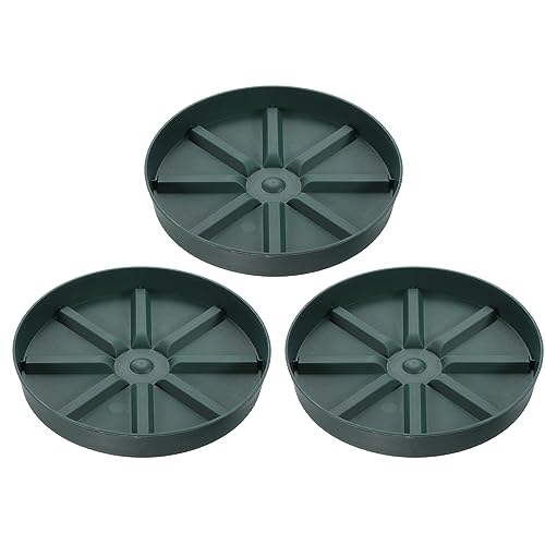 PATIKIL Plant Pot Saucers 7.5 Inch, 3 Pack Plastic Round Plant Pot Thicker Flower Drip Tray for Indoor Outdoor Green