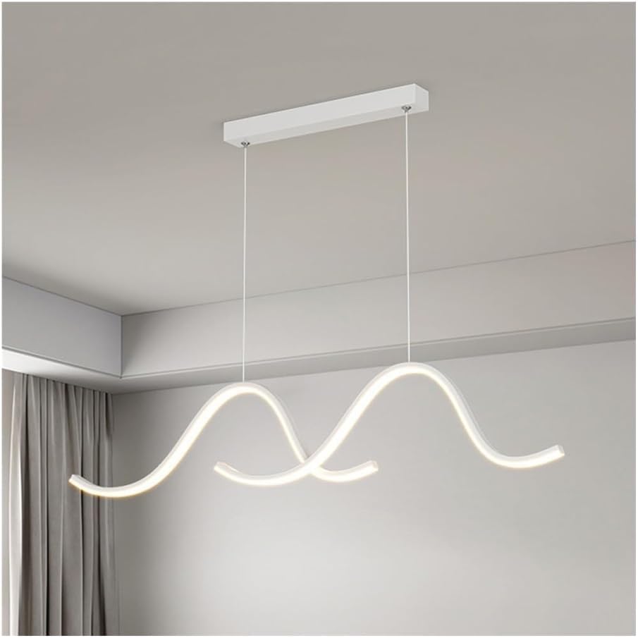 Dimmable LED Linear Pendant Light with Remote Control, Modern Minimalist Design 39