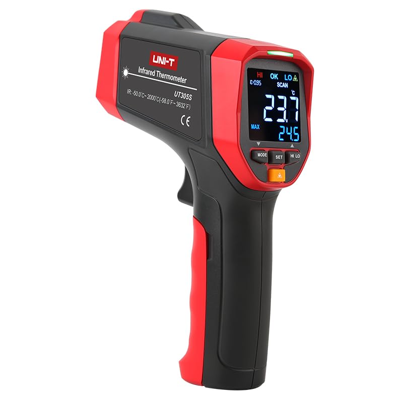 UNI-T Uni-Trend Industrial Thermometer UT305S Non-Contact Infrared Thermometer -50C~2000C Digital Temperature Meter EBTN Display High Temperature Thermometer?UT305S?