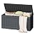 Flamaker Outdoor Storage Box 85 Gallon Resin Waterproof Deck Box with Wood Texture Large Storage Bin for Patio Cushions, (Grey)