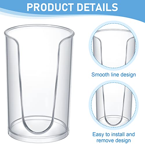 4 Packs Bathroom Cup Dispenser Mouthwash Cup Dispenser Acrylic Disposable Paper Cup Dispenser Cup Holder Bathroom Cup Holder Compact Small Cup Organizer Master Guest Vanity And Countertops (Clear) #TOP2