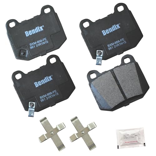 Image of Bendix Priority1 CFM961 Semi-Metallic Rear Brake Pads for Select Models INFINITI G35, Mitsubishi Lancer, Nissan 350Z, Subaru BRZ, Impreza, WRX STI, STI