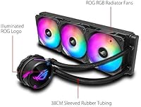 Vista 2 de ASUS ROG Strix LC 360 RGB All-in-one AIO Enfriador líquido de CPU 14.173 in Radiador, Intel 115x/2066 y AMD AM4/TR4, ventiladores PWM triples de 4