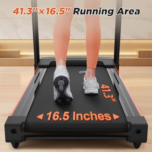 Image of Folding Treadmill with 15% Auto Incline, 400LBS Heavy Duty Capacity, 3.25HP, Up to 8.5 MPH Speed, for Home Office Fitness