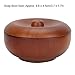 XHTLLO Professional Wooden Shaving Brush Bowl Mug for Shave Soap Cream with Rubber Wood Texture