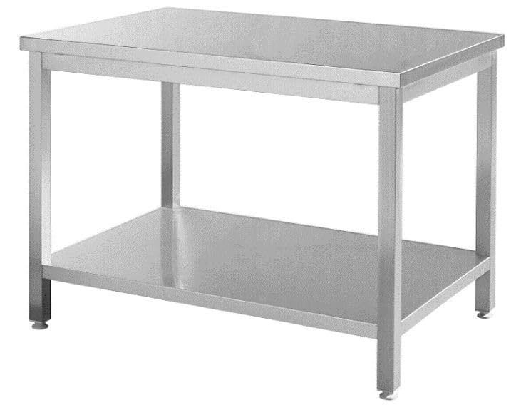METRO Professional Table de Travail GWTS4187, Acier Inoxydable, 180 x 70 x 85 cm, argenté