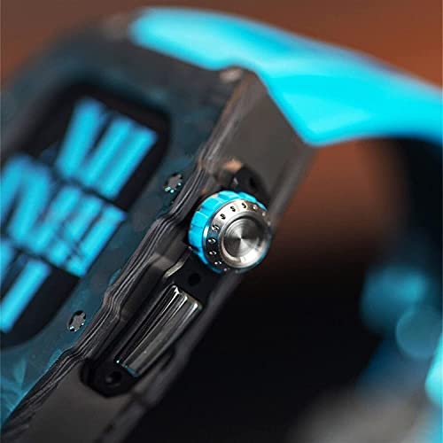 Bracelet en caoutchouc pour Apple Watch 8 41mm kit de modification titane - 4