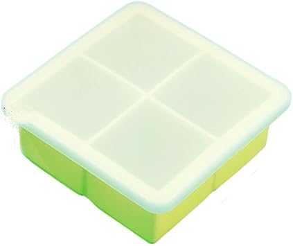 Ice Cube Tray with Lid, Stackable Silicone Ice Trays for Freezer, Easy Pop Out, BPA Free for Cocktail, Coffee, Soup, Food, RV, Kitchen