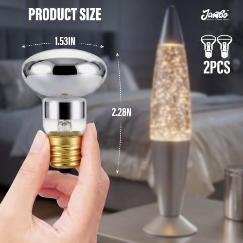 Image of JAMBO Liquid Lamp Replacement Bulbs- 2 Pack 30 Watt E17 Bulbs, Bulb for 16 inch Liquid Motion Lamps