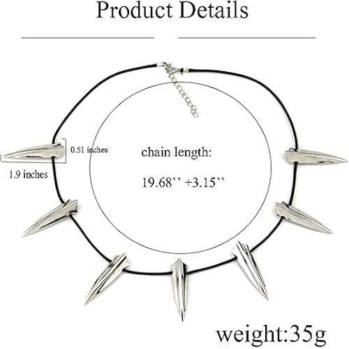 Abondever Men Necklace Cosplay 14K Plated Stainless Steel Cosplay King Boys Chain Choker Necklace-Silver #TOP1