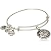 Alex and Ani Occupations Expandable Bangle for Women, Teacher Charm, Rafaelian Silver Finish, 2 to 3.5 in, A18EBTCRS