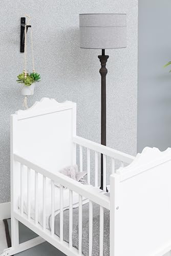 Baby's Only - Prześcieradło do łóżeczka z dzianinową wstążką - Silver-Grey Melee/White - 80x100 cm