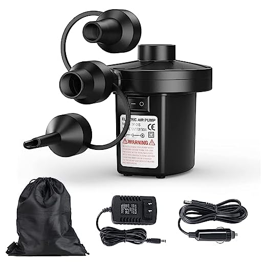 Electric Air Pump for Inflatables,Portable Quick-Fill Air Pump with 3 Nozzles,110V AC/12V DC,Inflator & Deflator Pumps for Outdoor Camping,Air Mattress Beds,Boats,Inflatable Cushion,Couch,Pool Floats