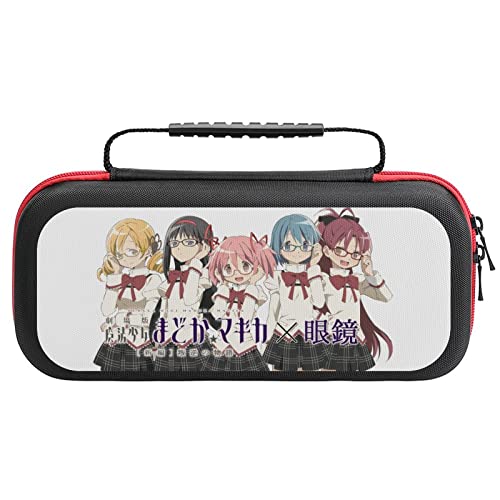 Switch ケース 魔法少女まどか まどマギ 薄型 スイッチ ケース 可愛い スイッチ専用ケース 大容量 Switchカバー Switch専用キャリーケース 持ち手付き スイッチポーチ 衝撃吸収 収納バッグ スイッチカバー Joy-Con 収納ケース 2