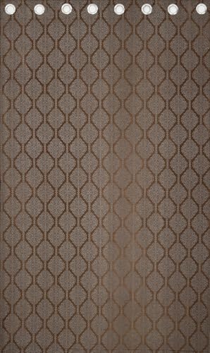 Image of Room Darkening Grommet Curtains 9 Feet Long Set of 3 pcs for Living Room | 70-75% Room Darkening Long Door Curtain Panel, Coffee