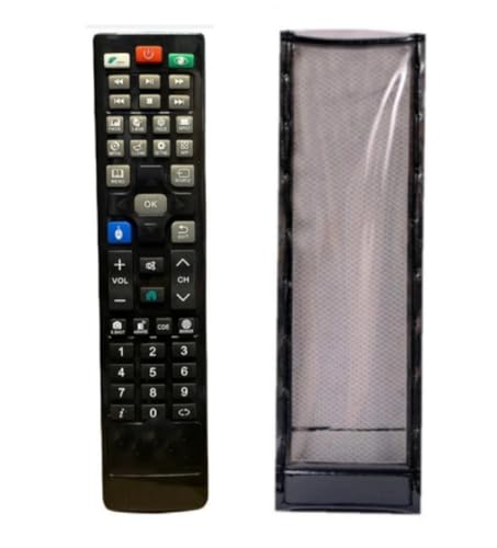 Image of 12 co. Protective Cover for Lloyd Smart LCD /LED TV Remote Control PU Leather Cover Holder Tv Remote Controller (Black)