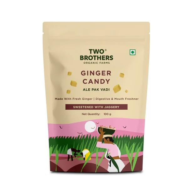 Two Brothers Oragnic Farms Ginger Candy (Ale Pak Vadi) 100G