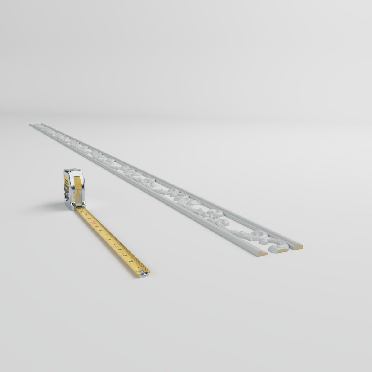 Ekena Millwork PML03X00KI Kinsley Pierced Moulding Panel Moulding, 3 1/4"H x 3/8"P x 94 1/2"L, Primed