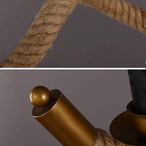 Candelabro de cuerda de cáñamo bronce de 3 luces para rincones llenos de calidez 6
