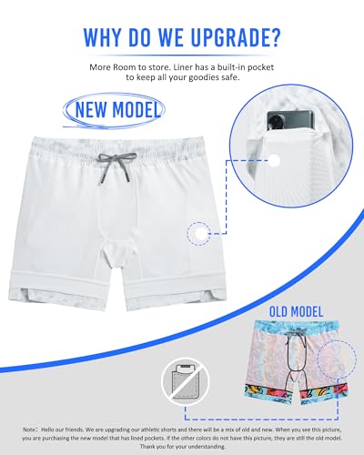 Image of maamgic Mens 5 inch Gym Running Shorts for Men 2 in 1 Quick Dry Workout Athletic Shorts