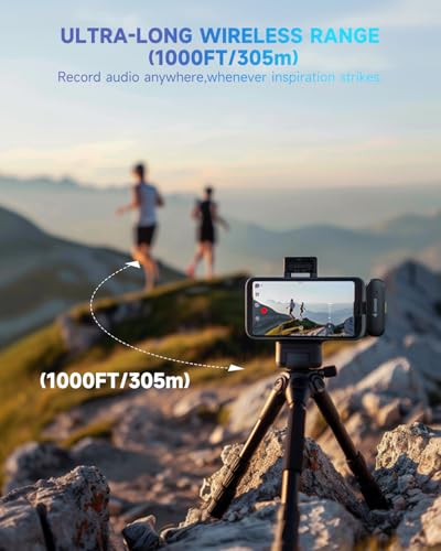 Donner Microfone de lapela sem fio VPM-20 Mobile Vesion para USB-C iPhone iPad Android, com caixa de