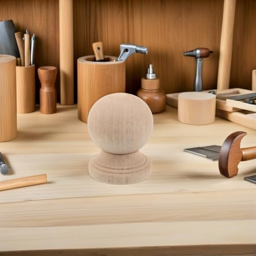Balaustres de madera rústicos para remate de escalera y tapas decorativas de postes HEMOTON 7