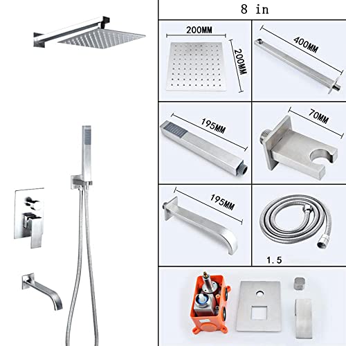 Kit de douche en acier inoxydable 3 fonctions pour remplacer un pommeau entartré - 2