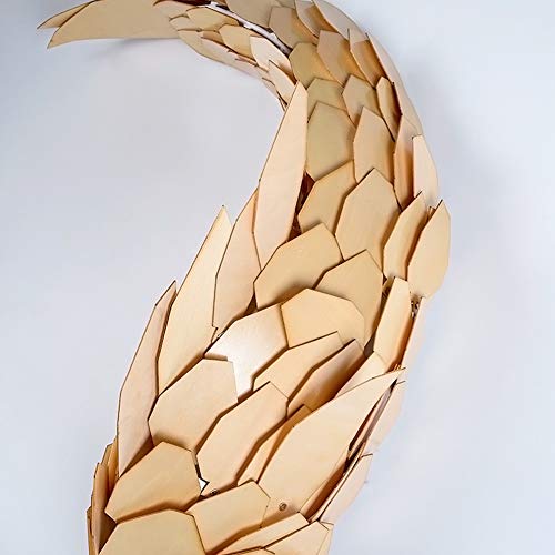 INJUICY Appliques de Type Bougeoir en Bois de Poisson, Applique Murale Art de Carpe Japonaise pour Salon Modèle Chambre Magasin Hôtel Villa Restaurant Salle de Mariage Décor (Longueur: 120 cm) - Image 7