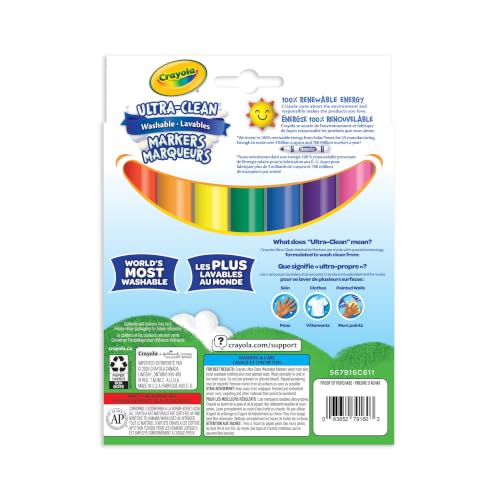 Crayola Ultra-Clean Washable Broad Line Markers (2 Boxes), Bulk Classroom Markers for Kids, 16 Colours, Teacher Must Haves Wishlist, Bulk School Supplies view 5