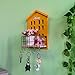 HENGSHENG wishacc Key Holder Wood Wall Mounted.Mail, Letter Holder, Key Rack Organizer for Entryway, Kitchen, Office (Deep Mustard Yellow)