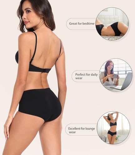 wirarpa Women's Underwear Cotton Hipster Panties Ladies Panties 6 Pack (Regular & Plus Size)4