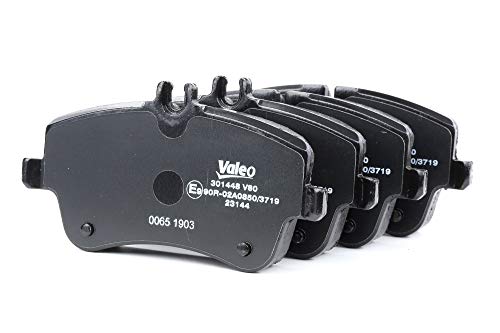 VALEO - Plaquettes de frein First - 301448 - Jeu de 4 plaquettes - Essieu avant - Entièrement équipés avec accessoires montés