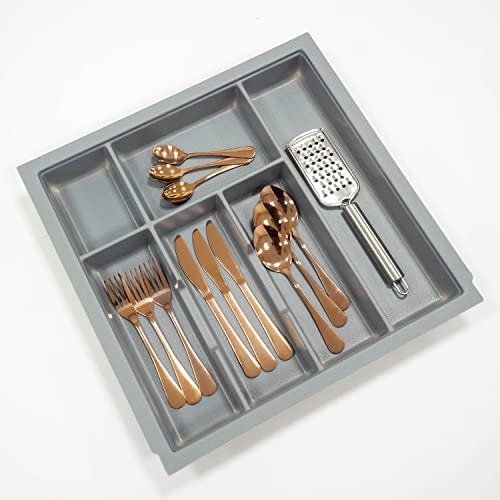 Grey Cutlery Tray for 500mm Blum Metabox Drawer | 429mm L x 431mm W | Storage | Organisation - Image 2