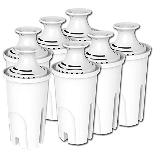 Zestaw 7 standardowych filtrów do wody, kompatybilny z dzbankami, syspenserami i filtrami premium