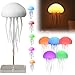 Produktbild BomKra LED Quallen Lampe - RGB Farbverlauf Jellyfish Lamp, Quallenlampe mit Touch und Sprachgesteuerte, Aufladbar Quallen Nachtlicht für Dekoratives Atmosphärenlicht (Hängend Stil + Sockel)