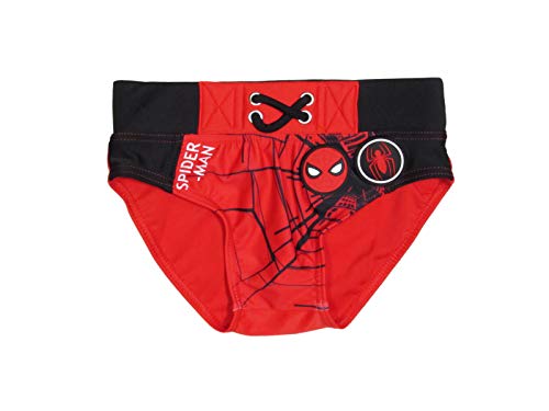 Marvel Costumino Mare e Piscina Bambino Spiderman, Slip in Microfibra con Stampa - 1710 (3 Anni, Rosso)