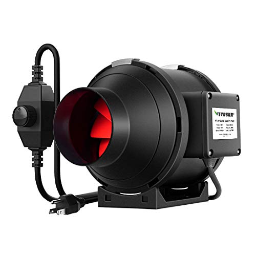 VIVOSUN 4 Inch 190 CFM Inline Duct Ventilation Fan with Variable Speed Controller