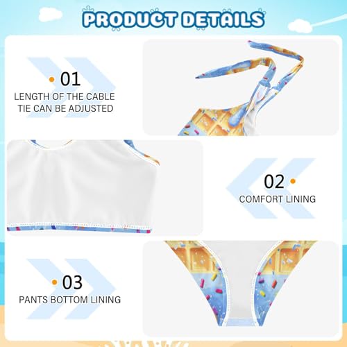 Image of Boccsty Summer Girls Swimsuits Kids Bikini Sets 2 Pcs Bathing Suit for 3T-12T