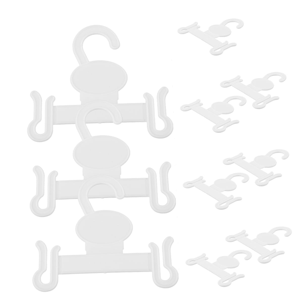 Luxshiny 10pcs Shoe Hooks Organizer Sturdy Plastic Drying Rack with Double Hook Design for Hanging Shoes Slippers and Sandals Elegant Storage for Home and Retail Spaces