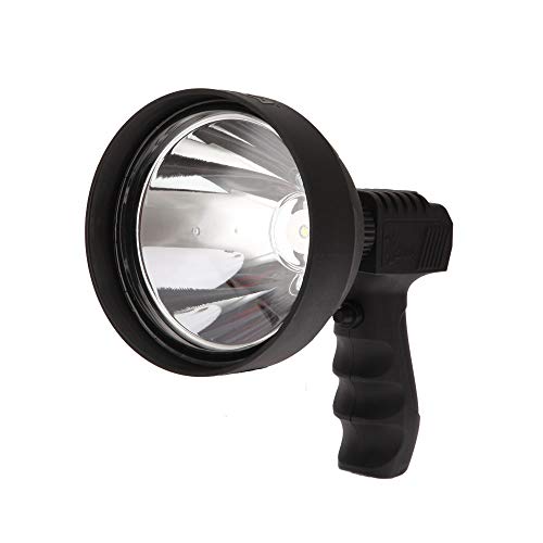 SPIKA Waterproof Handheld Rechargeable Spotlight for Hunting,1200 Lumen Long Searchlighting Distance 600 Meters 10 Hours Run Time Flashlight with USB Power Charger by SPIKA - Used condition - Image 4